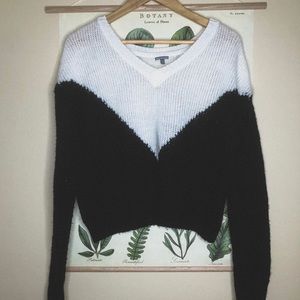 black & white sweater